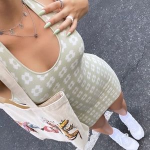 Princess Polly Green bodycon dress